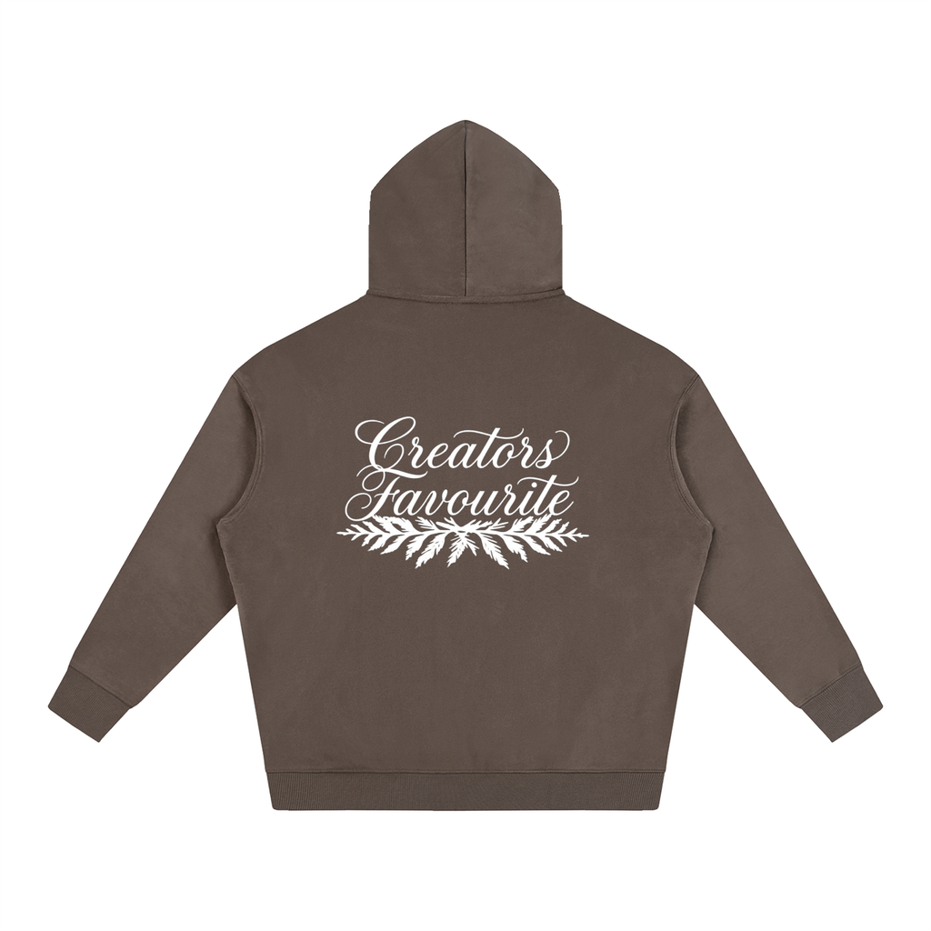 ‘creator’s favourite’ oversized fleeced hoodie