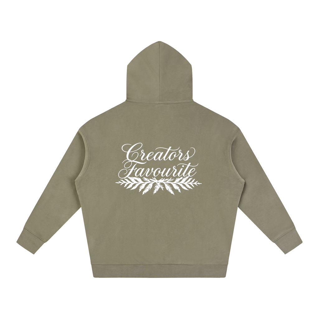 ‘creator’s favourite’ oversized fleeced hoodie