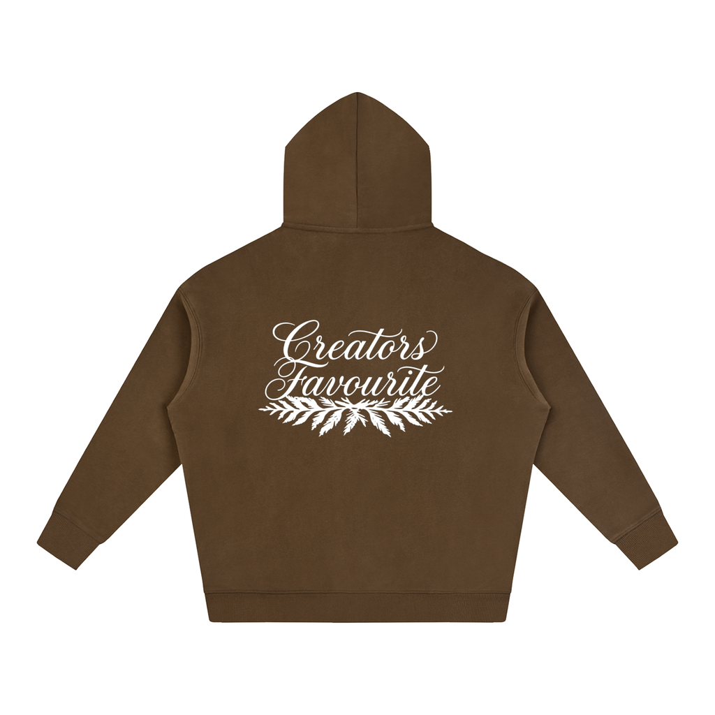 ‘creator’s favourite’ oversized fleeced hoodie