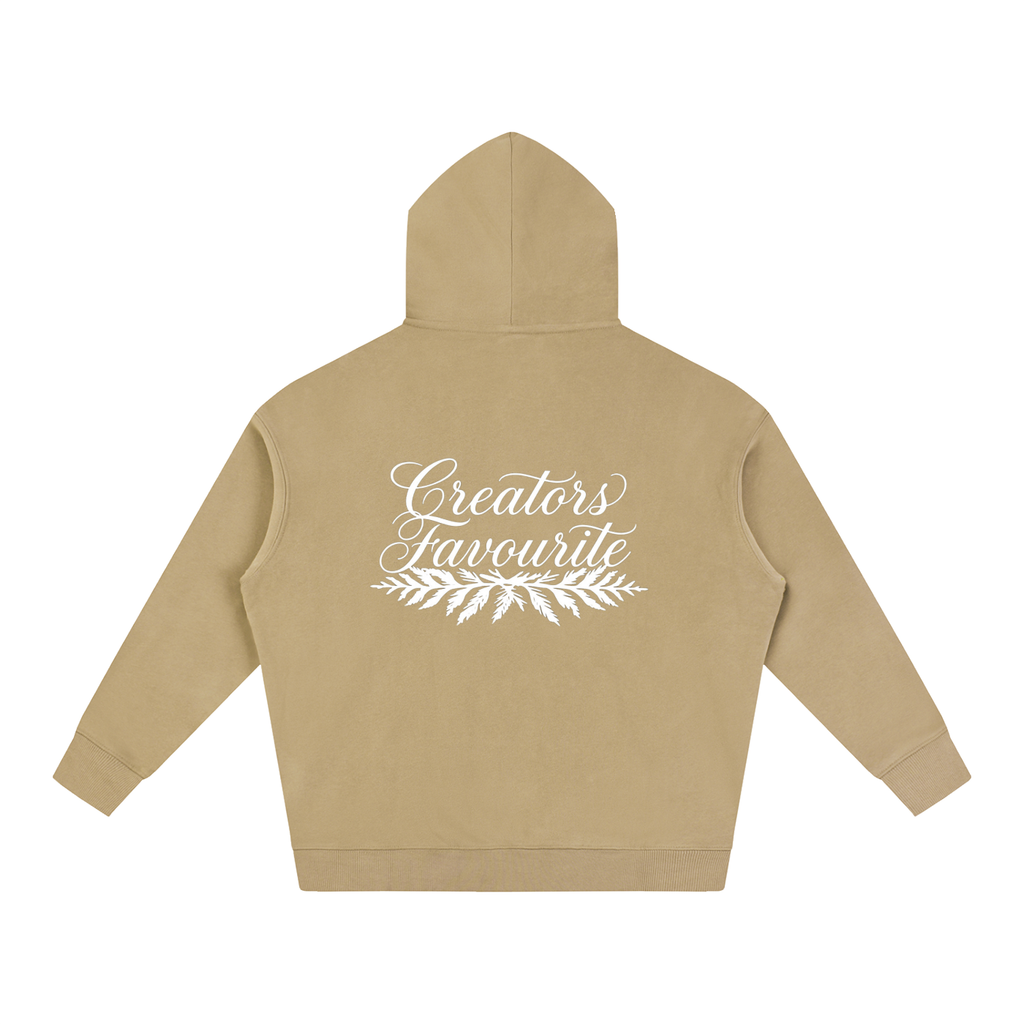‘creator’s favourite’ oversized fleeced hoodie