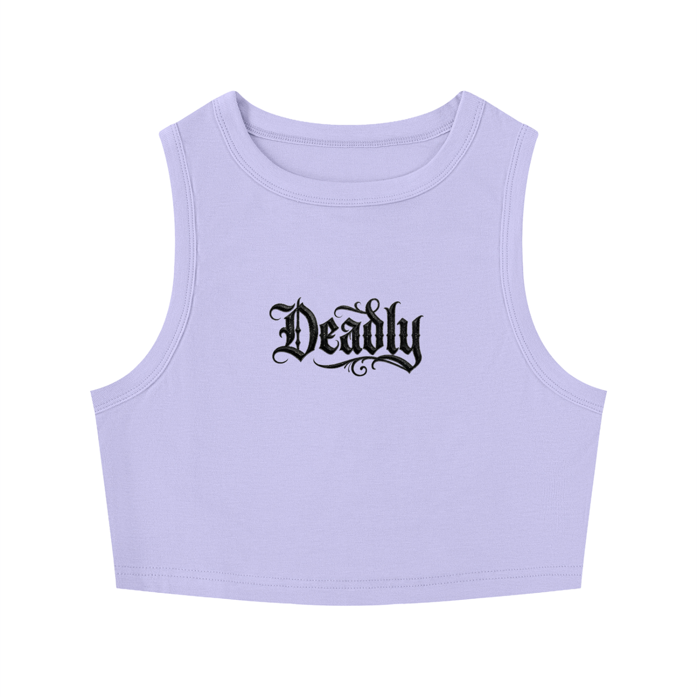‘deadly’ women’s tight crewneck crop tank top