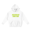 ‘indigenous creature’  oversized fleece hoodie