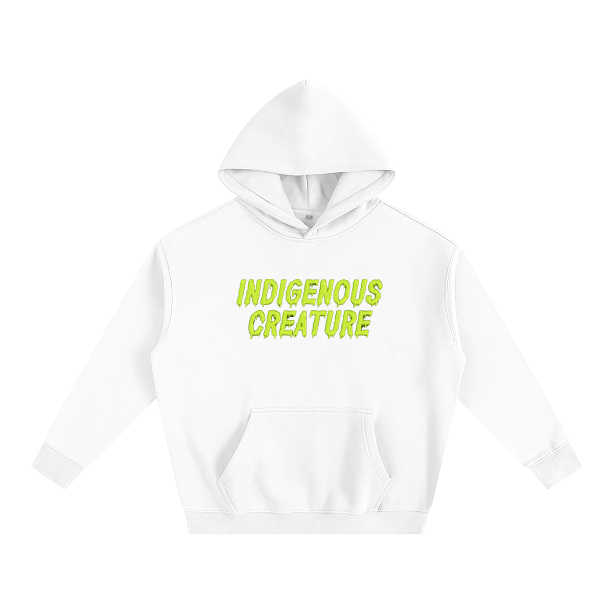 ‘indigenous creature’  oversized fleece hoodie
