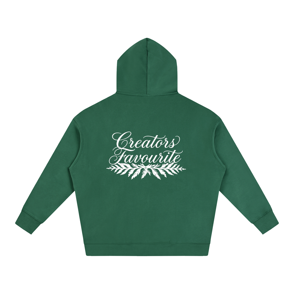 ‘creator’s favourite’ oversized fleeced hoodie