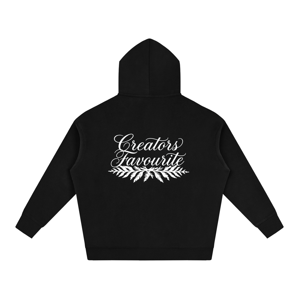 ‘creator’s favourite’ oversized fleeced hoodie