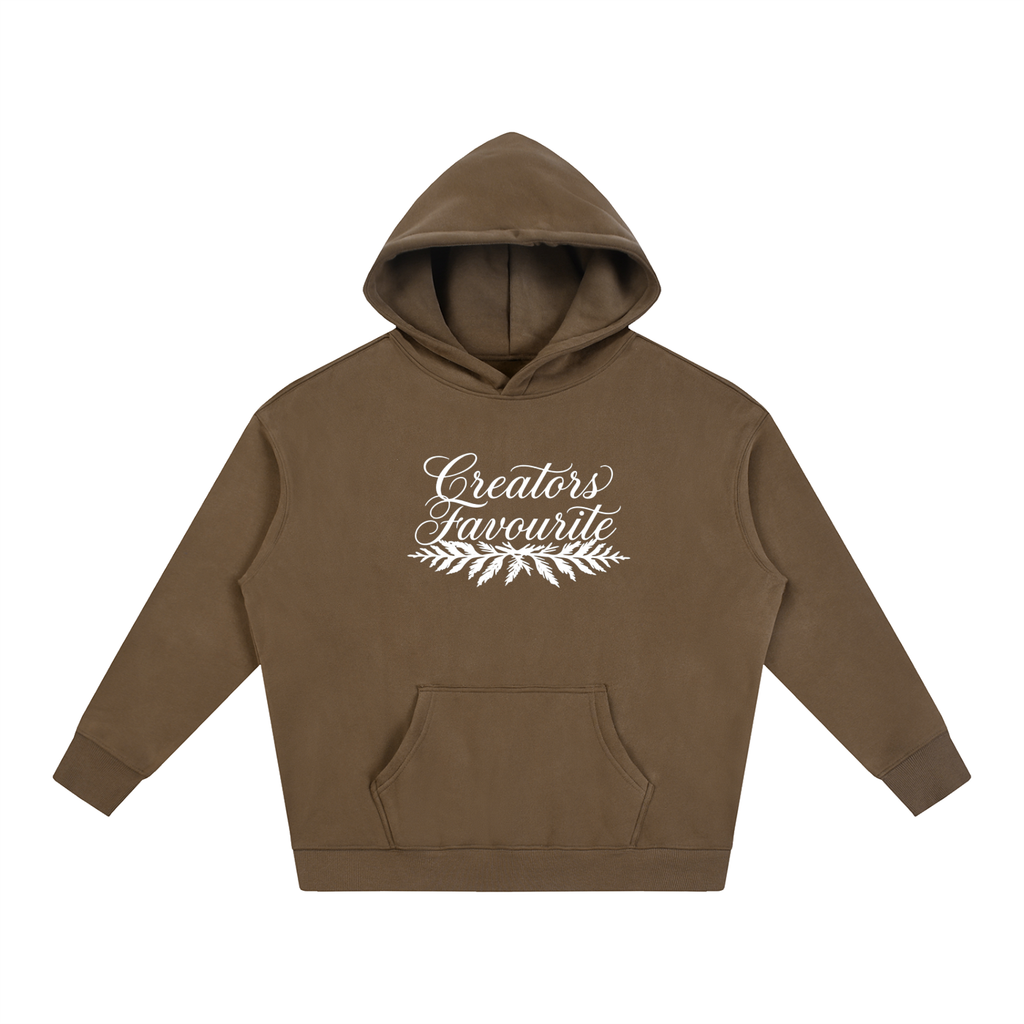 ‘creator’s favourite’ oversized fleeced hoodie